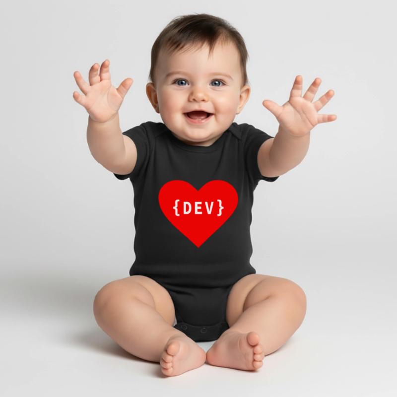 Software Developer, Liebe Code DEV Entwickler Tag Baby Premium Kurzarmbody