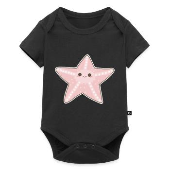 Seestern - Baby Premium Kurzarmbody - Schwarz - Vorne