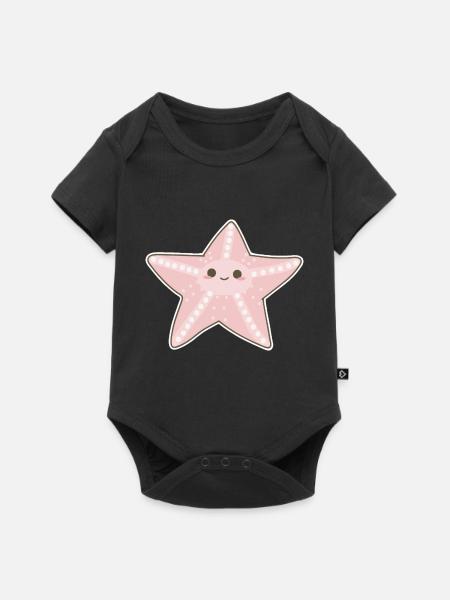 Seestern - Baby Premium Kurzarmbody - Schwarz