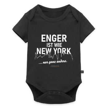 Enger ist wie New York ... nur ganz anders - Baby Premium Kurzarmbody - Schwarz - Vorne