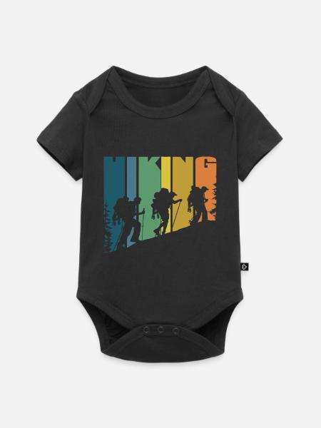 HIKING - Baby Premium Kurzarmbody - Schwarz