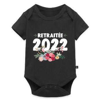 Retraitée 2022 - Body à manches courtes Premium Bébé - noir - Devant
