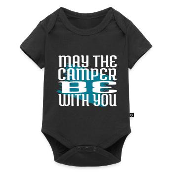 camping cadeau joyeux camping camp humour rafting - Body à manches courtes Premium Bébé - noir - Devant