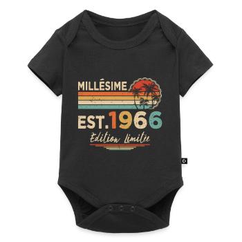 Millésime 1966 Édition Limitée Cadeau Anniversaire - Body à manches courtes Premium Bébé - noir - Devant