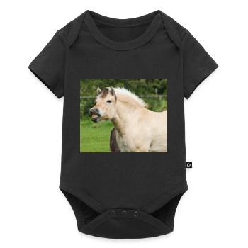 Cheval. Cheval. - Body à manches courtes Premium Bébé - noir - Devant