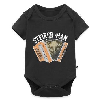 Steirer Man, Steirische Harmonika Quetschn - Baby Premium Kurzarmbody - Schwarz - Vorne