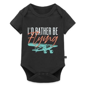 Je préférerais en pilotant un pilote d’aviation - Body à manches courtes Premium Bébé - noir - Devant