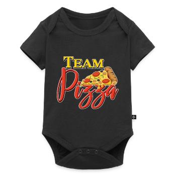 pizza team eat work colleagues gift party - Baby Premium short-sleeve bodysuit - black - Front