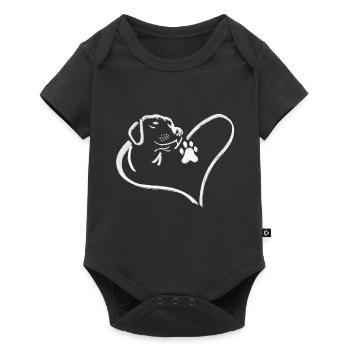 Dog Heart Dog Love Dog Lover Gift - Baby Premium short-sleeve bodysuit - black - Front