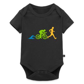 Compétition de triathlon sportif - Body à manches courtes Premium Bébé - noir - Devant