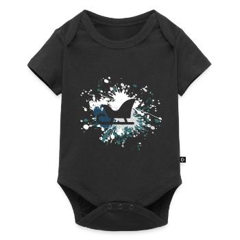 Santa Sleigh Color Splash - Baby Premium short-sleeve bodysuit - black - Front