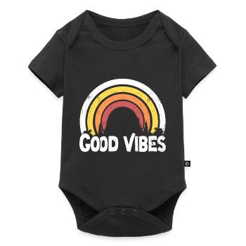 good vibes -bonne vibration - zen - Body à manches courtes Premium Bébé - noir - Devant