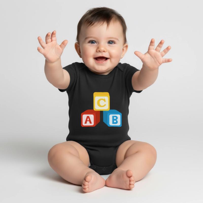 ABC Cube Body à manches courtes Premium Bébé