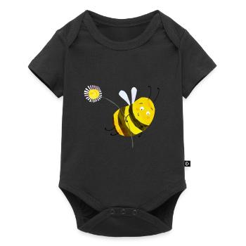 Paula die kleine Honigbiene - Baby Premium Kurzarmbody - Schwarz - Vorne