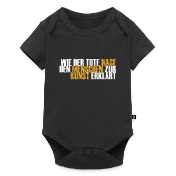 Wie der tote Hase den Menschen zur Kunst erklärt - Baby Premium Kurzarmbody - Schwarz - Vorne