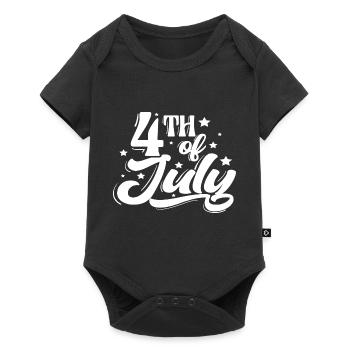 4th of July Unabhängigkeit Freiheit - Baby Premium Kurzarmbody - Schwarz - Vorne
