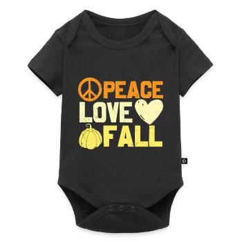 Peace Love Fall Happy Fall - Baby Premium short-sleeve bodysuit - black - Front