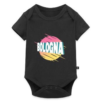 Bologne Italie City Font Vintage Rétro - Body à manches courtes Premium Bébé - noir - Devant