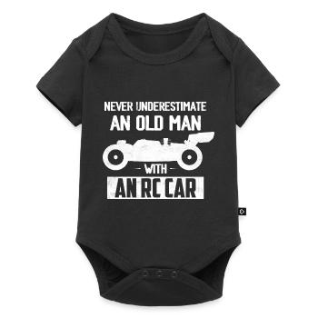 Ne sous-estimez jamais un vieil homme avec une voiture RC Raci - Body à manches courtes Premium Bébé - noir - Devant