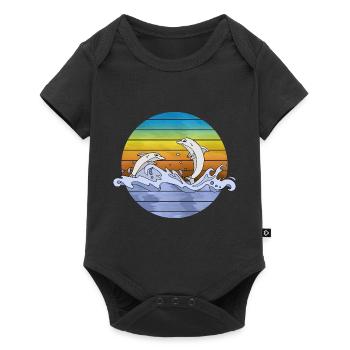 Dolphins - Baby Premium short-sleeve bodysuit - black - Front