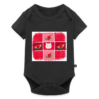 Pastèque aux fruits d’été - Body à manches courtes Premium Bébé - noir - Devant