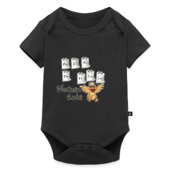 wochenente - Baby Premium Kurzarmbody - Schwarz - Vorne