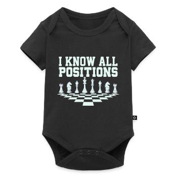 I Know All Positions Chess Player Chess Board - Baby Premium short-sleeve bodysuit - black - Front