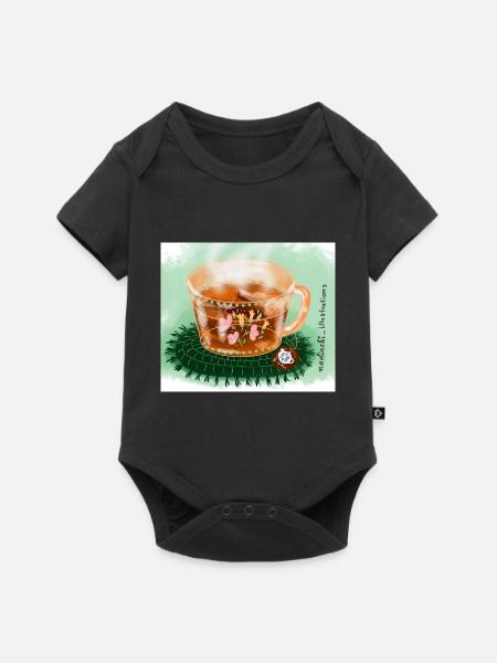 Pause thé - Body à manches courtes Premium Bébé - noir