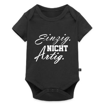 einzig nicht artig - Baby Premium Kurzarmbody - Schwarz - Vorne