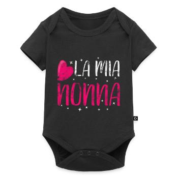 ich liebe meine Oma Geschenk Amo la mia donna - Baby Premium Kurzarmbody - Schwarz - Vorne