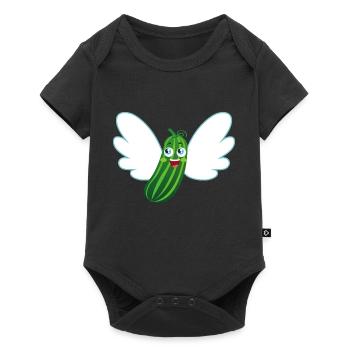 flying cucumber - Baby Premium short-sleeve bodysuit - black - Front