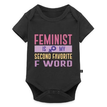 Frauen Gleichberchtigung Design und Feminist - Baby Premium Kurzarmbody - Schwarz - Vorne