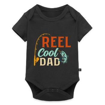 Reel Cool Papa Pêcheur Pêcheur - Body à manches courtes Premium Bébé - noir - Devant