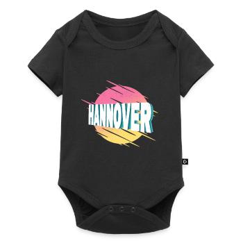 Hanovre Allemagne City Font Vintage Rétro - Body à manches courtes Premium Bébé - noir - Devant