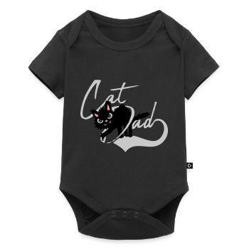 Cat Dad cool Design - Baby Premium short-sleeve bodysuit - black - Front
