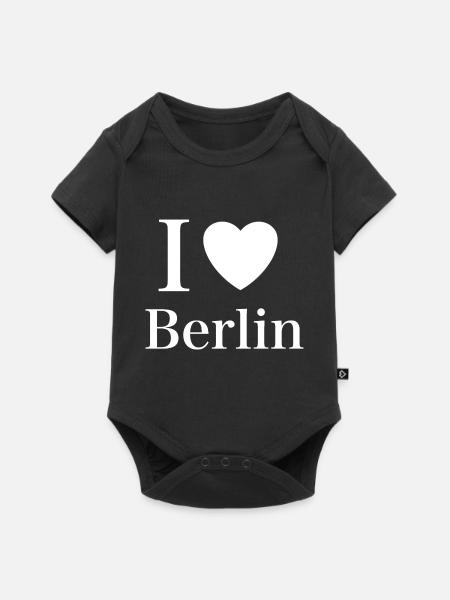 I love Berlin - Baby Premium Kurzarmbody - Schwarz