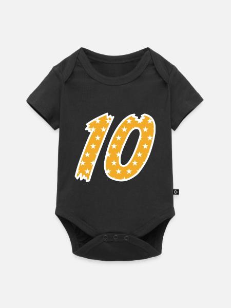 Zehn - Baby Premium Kurzarmbody - Schwarz