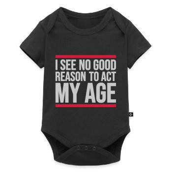 to act my age - Baby Premium short-sleeve bodysuit - black - Front