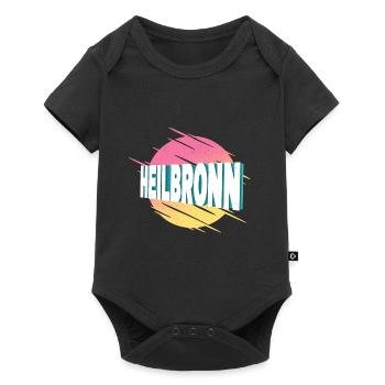Heilbronn Germany City Font Vintage Retro - Baby Premium short-sleeve bodysuit - black - Front