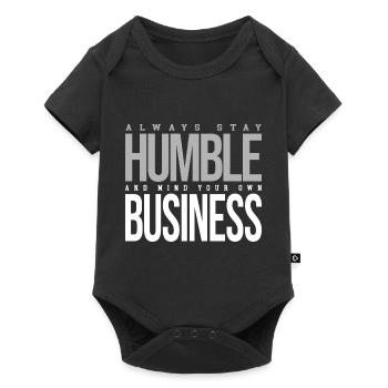 Always Stay Humble - Baby Premium Kurzarmbody - Schwarz - Vorne