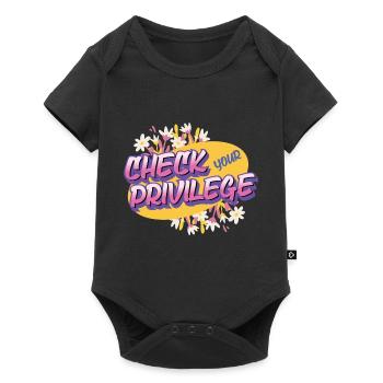 Frauen Gleichberchtigung Design und Feminusmus - Baby Premium Kurzarmbody - Schwarz - Vorne