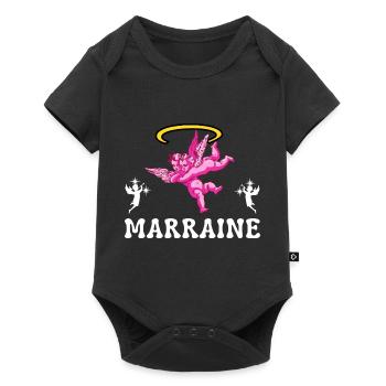 Marraine Baptême Chérubin - Body à manches courtes Premium Bébé - noir - Devant