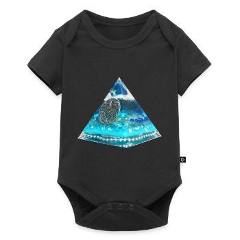 Plejaden Pyramide - Baby Premium Kurzarmbody - Schwarz - Vorne