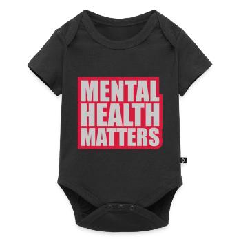 mental health matters quote - Baby Premium short-sleeve bodysuit - black - Front
