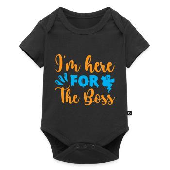 I'm here for the boss - humour halloween - Body à manches courtes Premium Bébé - noir - Devant