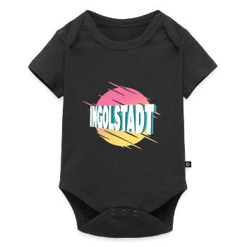 Ingolstadt Germany City Font Vintage Retro - Baby Premium short-sleeve bodysuit - black - Front