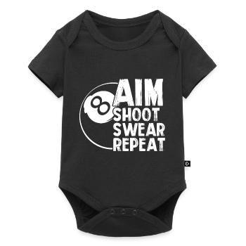 Aim Shoot Swear Repeat – Le billard Cuefather - Body à manches courtes Premium Bébé - noir - Devant