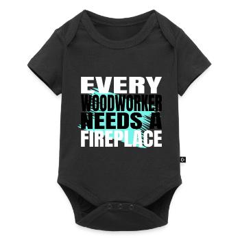 mason chop wood woodworker funny craftsmen design - Baby Premium short-sleeve bodysuit - black - Front