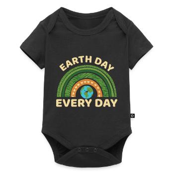 Tag der Erde Earthday Umweltschutz Umwelt Natur - Baby Premium Kurzarmbody - Schwarz - Vorne