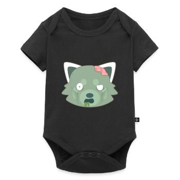 Panda roux déguisé en zombie pour Halloween - Body à manches courtes Premium Bébé - noir - Devant